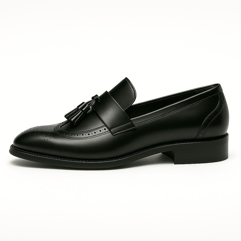 Men's Leather Loafers Brown with Tassels