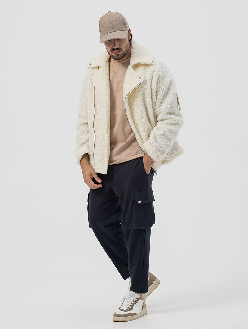 Men's Slim Fit Jacket with Zip Closure