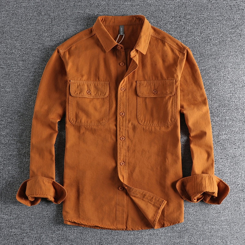 Men's Cotton and Linen Shirt with Elegant Style