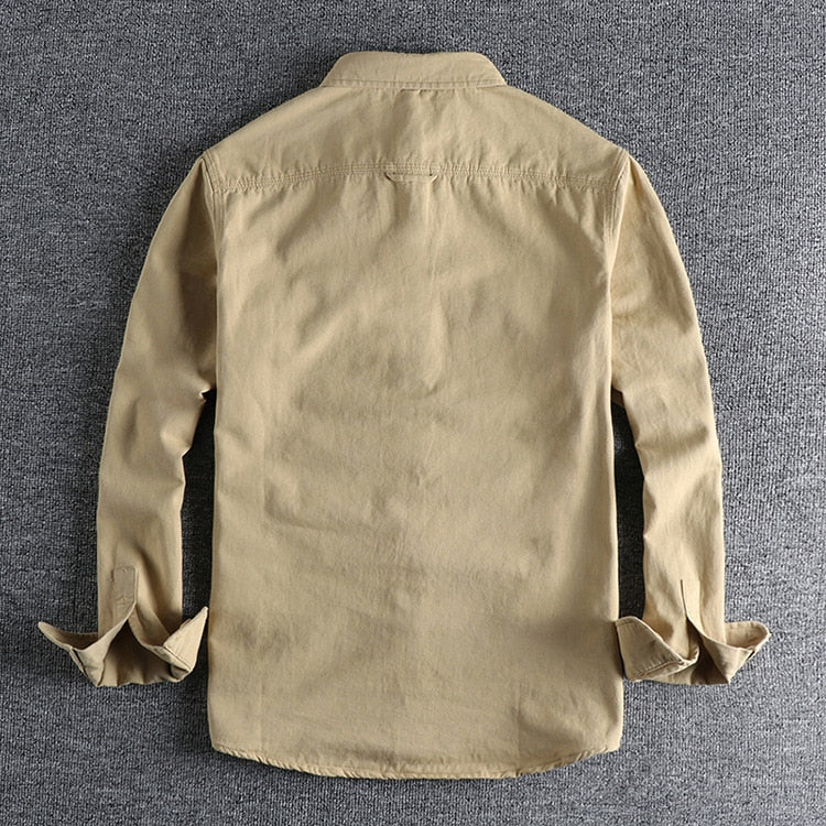 Men's Cotton and Linen Shirt with Elegant Style