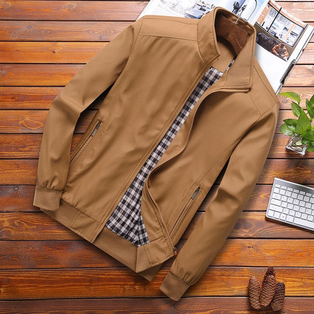 Men's Slim Fit Lightweight Bomber Jacket