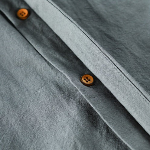 Men's Slim Fit Shirt with Stand-Up Collar