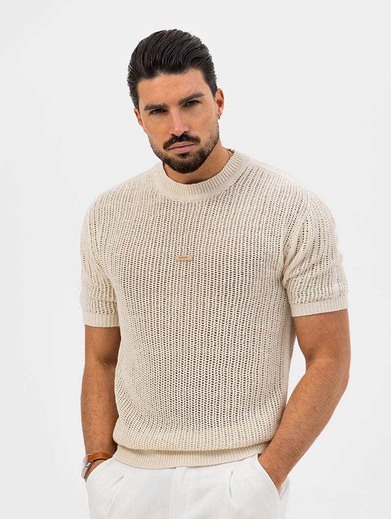 Men's T-Shirt with Mesh Pattern