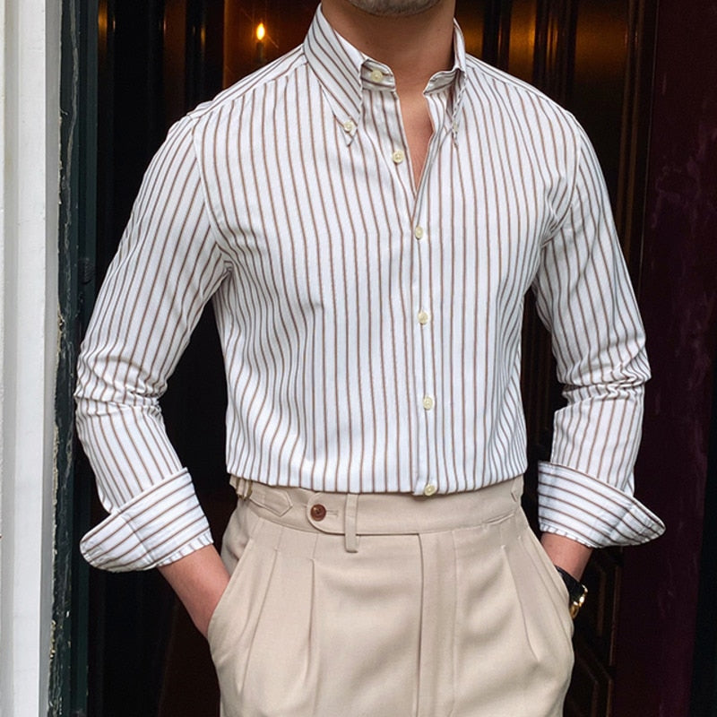 Men's Retro Striped Shirt