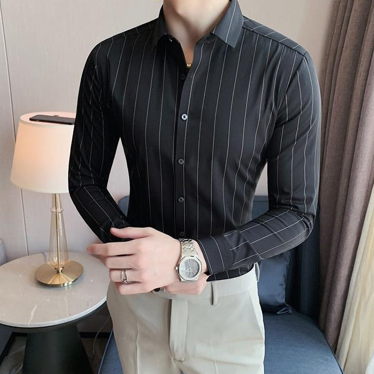 Men's Shirt with Subtle Stripes